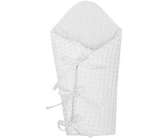Luxury Minky wrap New Baby baltas 75x75 cm