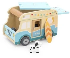 Viga Toys Medinis namelis ant ratų Viga