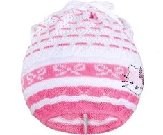 Megzta kepurė-šalikas New Baby kitty pink, dydis 104 (3-4m), 104 (3-4 metai)