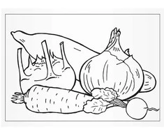 Dėlionė Coloring pages MFP Fruits ir daržovės