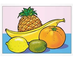 Dėlionė Coloring pages MFP Fruits ir daržovės