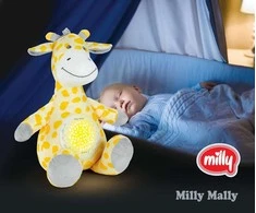 Milly Mally žirafos pliušinis miegamasis su projektoriumi