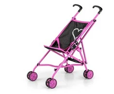 Milly Mally Julia Prestige Juodas Baby golfo vežimėlis lėlėms