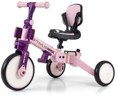 Milly Mally Optimus Max 5in1 triratis su kreipiančiąja juosta, rožinis