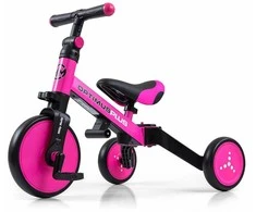 Milly Mally Optimus Plus 4in1 triratis su rožine kreipiančia juosta