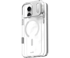„Moshi iGlaze MagSafe“ dėklas „iPhone 17 Pro Max“ (sidabrinis)