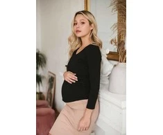 Nėščiųjų ir žindymo marškinėliai Milk Shirt milk &amp; love juodi, XL, XL dydžiai