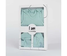 New Baby 7 dalių motinystės rinkinys naujagimiui I AM Mėlyna, dydis 56 (0-3 m), 56 (0-3 m)