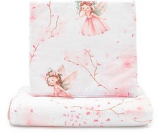 New Baby Apverčiamas aksomo ir medvilnės rinkinys, skirtas vežimėliams naujagimių fėjoms