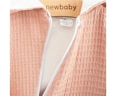 New Baby Baby Muslin Jumpsuit su gobtuvu Nauji Baby Comfort drabužiai rožiniai, 80 (9-12m), 80 (9-12m) dydis