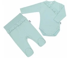 New Baby Dviejų dalių rinkinys kūdikiams Naujas Baby Stripes Ice Mėlyna, dydis 86 (12-18m), 86 (12-18m)
