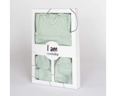 New Baby I AM 7 dalių motinystės rinkinys Mint, dydis 56 (0-3m), 56 (0-3m)
