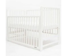 New Baby Nauja Baby BASIC lovelė su nuleidžiama šonine sienele balta