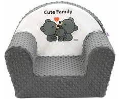 New Baby Nauja Baby Cute Family pilka Minky kūdikio kėdutė