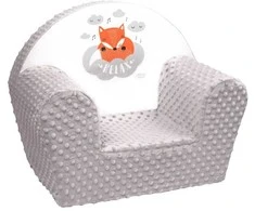 New Baby Nauja Baby Fox pilka Minky kėdutė