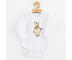 New Baby Naujas 86 (12-18m), 86 (12-18m) dydžio kombinezonas su ilgomis rankovėmis kūdikiui baltojo meškiuko