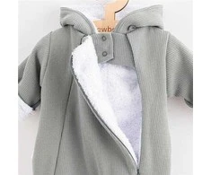 New Baby Naujas Baby Frosty pilkas kombinezonas kūdikiams su gobtuvu, 62 (3–6 m), 62 (3–6 m) dydis