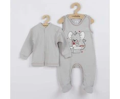 New Baby Naujas Baby Mouse kūdikio rinkinys pilkas, 86 (12-18m), 86 (12-18m) dydis