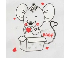 New Baby Naujas Baby Mouse kūdikio rinkinys baltas, dydis 86 (12-18m), 86 (12-18m)