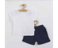 New Baby Naujas Baby Summer Nature Collection kūdikių muslino rinkinys tamsiai mėlynas, dydis 56 (0-3m), 56 (0-3m)