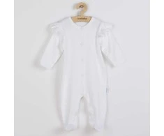 New Baby Naujas, praktiškas baltas kombinezonas kūdikiui, 74 (6-9m), 74 (6-9m) dydis