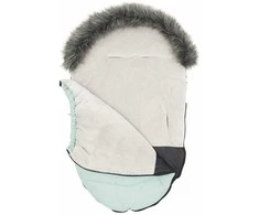 New Baby Naujas Seilinukas kūdikiui su kailiniu kailiu, dulkėtai žalias