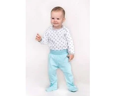 New Baby Nauji Baby Classic II kūdikio naktiniai marškiniai pilki su žvaigždėmis, 62 (3-6m), 62 (3-6m) dydis