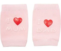 New Baby Nauji kūdikių kelių antklodės su ABS I Love Mum and Dad rožinės spalvos