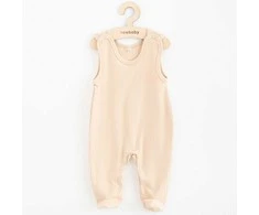New Baby Nauji, praktiški, smėlio spalvos medvilniniai kūdikių šliaužtinukai, 80 (9-12m), 80 (9-12m) dydžio