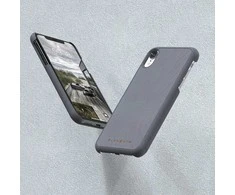 Nordic Elements Original Gefion – iPhone XR dėklas su tikro klevo mediena (vidutinės pilkos spalvos)