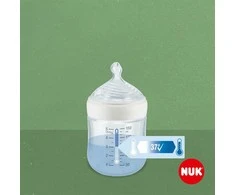 NUK for Nature kūdikių mokymosi buteliukas su temperatūros kontrole S Brown