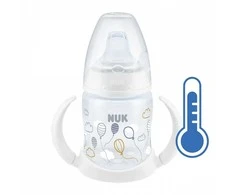 NUK kūdikio mokymosi buteliukas su temperatūros kontrole 150 ml baltas