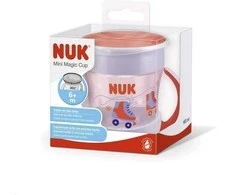 NUK Mini Magic 360° kūdikio puodelis su dangteliu raudonas