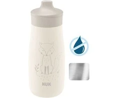 NUK Mini-Me Sip Stainless Steel Baby Bottle, 300 ml smėlio spalvos
