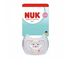 NUK Perfect Match Air CAT pacifier 6-18m 1pc box, 6-18 m