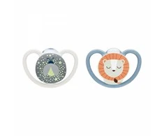 NUK Soother Perfect Match Air Night FIREFLY/LION 6-18m 2pc, 6-18 m