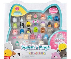 SQUISHMALLOWS SQUISH-A-LONGS kolekcinės figūrėlės, 25 vnt., 2,5 cm