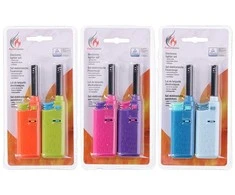 Other Brand BBQ - Dujinis žiebtuvėlis šašlykui / virtuvei 14 cm 2 vnt. (rožinė / violetinė)