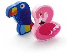 Other Brand Mediniai mišiniai barškučiai (Flamingo, Toucan), atsitiktinis modelių pasirinkimas