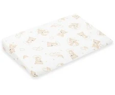 Pagalvės-pagalvėlės užvalkalas vežimėliui New Baby BASIC 59x37 cm meškiukas smėlio spalvos