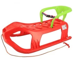 Plastikinės rogės su atlošu Baby Mix SNOW STAR raudona