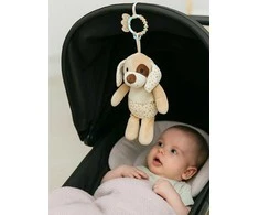 Pliušinis žaislas su vibracija Baby Mix rudas šuniukas