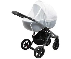 Prabangus tinklelis nuo uodų su užtrauktuku vežimėliui New Baby baltas