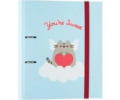 Pusheen - A4 segtuvas iš Purrfect Love kolekcijos (2 žiedai, elastinė juosta)