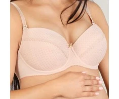 Pusiau sustiprinta liemenėlė žindymui New Baby Eva smėlio spalvos, dydis 70C, 70C