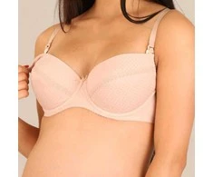 Pusiau sustiprinta žindymo liemenėlė New Baby Eva smėlio spalvos, 80D, 80D dydis