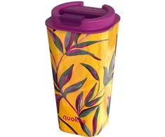 Quokka Vaso Cafe Doble Pared - Plastikinis puodelis su dvigubomis sienelėmis 450 ml (Sun Garden)