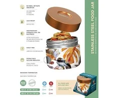 Quokka Whim – nerūdijančio plieno maisto indelis 600 ml (tropinis)