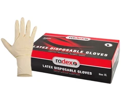 RADEX latekso vienkartinės pirštinės XL (50 vnt.)