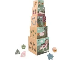2Kids Toys Rappa 2Kids Žaislai Sulankstomas kubelių bokštas Ūkis